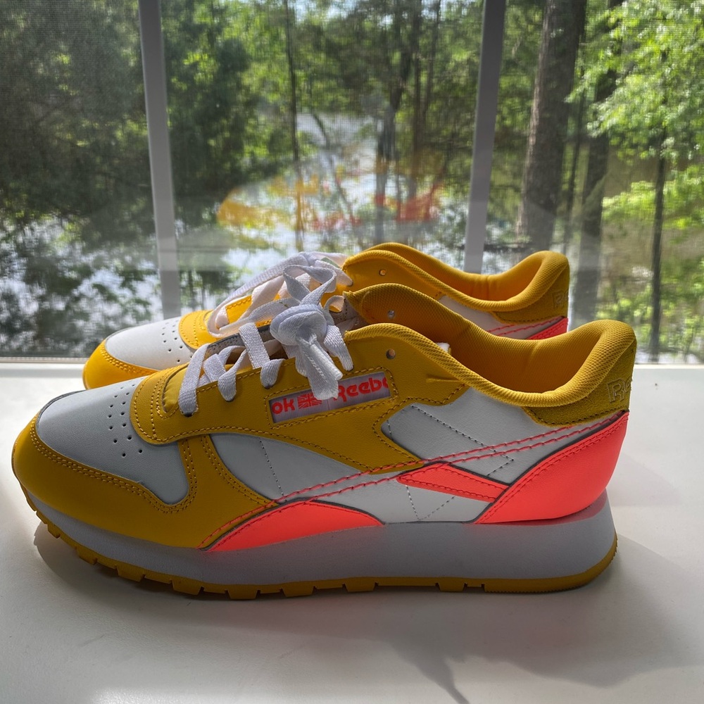 Reebok Yellow and Orange Retro Sneakers
